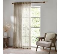 Yard Cirrus Woven Sheer Curtain Panel Linen 140Cm Width 250Cm Drop, White
