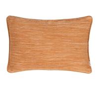 furn. Yard Cove Ribbed Cushion - Textured Cotton Cushion Soft Ribbed Design Piped Trim Feather Filled (Pecan - 50 x 35 cm)