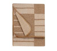 furn. Yard Harlech Throw - Soft Reversible Geometric Check Blanket (Biscuit - 130x180cm)