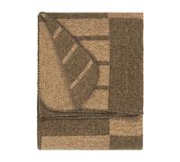 furn. Yard Harlech Throw - Soft Reversible Geometric Check Blanket (Brown - 130x180cm)