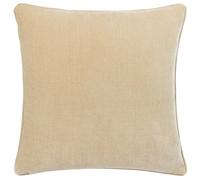furn. Yard Heavy Chenille Feather Filled Cushion - Luxury Soft Velvet Piped Decorative Cushion (Natural - 50x50cm)