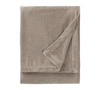 Furn Yard Heavy Chenille Throw - Luxury Soft Velvet Decorative Blanket for Bed or Sofa (Greige - 130x180cm)