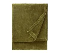 Furn Yard Heavy Chenille Throw - Luxury Soft Velvet Decorative Blanket for Bed or Sofa (Olive - 130x180cm)