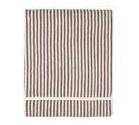 furn. Yard Hebden Bath Sheet - Ultra Soft 100% Cotton Terry Striped Luxury Bathroom Towel (Chocolate - 100x150cm)