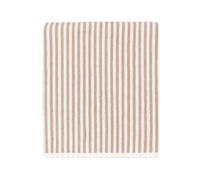 furn. Yard Hebden Bath Sheet - Ultra Soft 100% Cotton Terry Striped Luxury Bathroom Towel (Natural - 100x150cm)