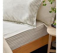 Yard Hebden Melange Stripe Cotton Pillowcase Pair, Grey