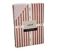 furn. Yard Hebden Mélange Stripe Cotton Duvet Set - Ultra Soft Reversible Striped Bedding (Pecan - Super King)
