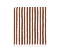 Yard Hebden Striped Cotton Hand Towel - Pecan - 50x100cm