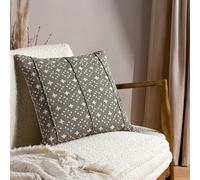 furn. Yard Helm Feather Filled Cushion - Textured Washed Cotton (Lichen - 50x50cm)