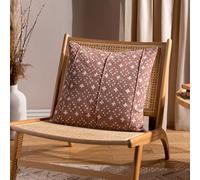 furn. Yard Helm Feather Filled Cushion - Textured Washed Cotton (Pecan - 50x50cm)