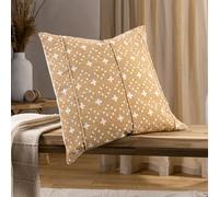 furn. Yard Helm Organic Look Cotton Feather Filled Cushion - Twin Pack