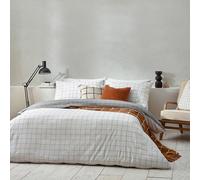 Furn Duvet Cover Set Yard Howarth Check – Reversible, White/Black – Super King