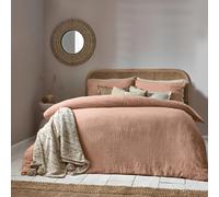 furn. Yard Lark Muslin Cotton Duvet Cover Set, Pink Clay