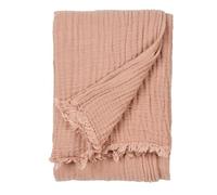furn. Yard Lark Crinkle Cotton Throw, Pink Clay, 130 x 180cm