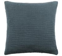 furn. Yard Lark Feather Filled Cushion - Soft Minimalistic Textured Muslin Cotton Decorative Pillow (Dusk - 45x45cm)