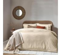 Yard Lark Muslin Cotton Duvet Cover Set - Super King - Natural
