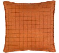 Yard Gear Cushion – Yard Linen Grid Check – 100% Linen – Polyester Filled – Orange 50 x 50 cm