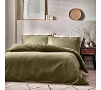 Yard Waffle Textured Single Duvet Cover Set, Green