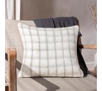 furn. Yard Yarrow Check Faux Mohair Feather Rich Filled Cushion