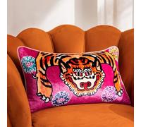 Furn. Year Of The Tiger Velvet Cushion Cover, 30 x 50 cm, Pink