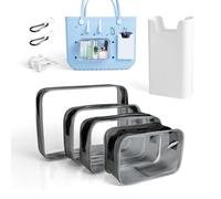 Furneeture Accessories for Bogg Bags with 4 Clear Bogg Beach Tote Bag, 1 Phone Holder Compatible, 2 Key Holders, 2 Hook Loops, Organizer Holder for Bogg Bag Medium/Large/Extra Large