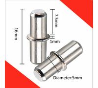 Furneo 12X Shelf Support Plug In Steel Pegs Pins 5mm Hole Kitchen Cabinet Cupboard