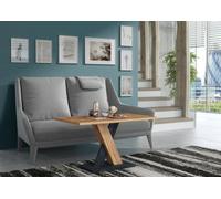 Furneo Coffee Side Table Oak & Concrete Effect Modern Living Room Furniture Enzo 02