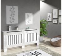Furneo Modern High Gloss White Radiator Cover Extra Large