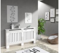 Furneo Modern High Gloss White Radiator Cover Large