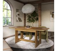 Furneo Teramo - Dark Oak Effect, Modern Extending Dining Table, 140Cm - 200Cm