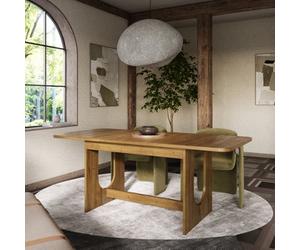 Furneo Teramo - Dark Oak Effect, Modern Extending Dining Table, 140Cm - 200Cm