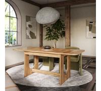 Furneo Teramo - Light Oak Effect, Modern Extending Dining Table, 140Cm - 200Cm