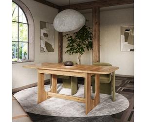 Furneo Teramo - Light Oak Effect, Modern Extending Dining Table, 140Cm - 200Cm