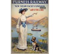 Furness Railway Adventure Travel Poster - A4 Wall Art, Wanderlust Print, Inspirational World Map, Vintage City, Retro Poster, Home Decor for Living Room, Office, Gift Idea for Travel Lovers