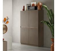 FurniComp LTD Furnicomp Chelsea 4 Door Bronze And Mercure Oak Tall Sideboard/highboard