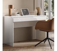 FurniComp LTD Furnicomp Kompact Large White Gloss Home Office Desk/dressing Table