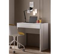 FurniComp LTD Furnicomp Kompact Small White Gloss Home Office Desk/dressing Table