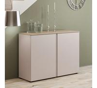 FurniComp LTD Furnicomp Lisbon 2 Door 120Cm Cashmere And Oak Sideboard