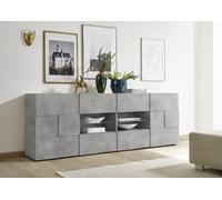 FurniComp LTD Furnicomp Lyon 2 Door 4 Drawer Large Concrete Grey Sideboard