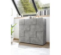FurniComp LTD Furnicomp Lyon 2 Door Concrete Grey Tall Sideboard/highboard