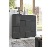 FurniComp LTD Furnicomp Lyon 2 Door Grey Gloss Tall Sideboard/highboard