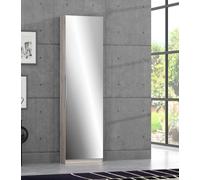 FurniComp LTD Furnicomp Reflex Oak Tall Mirrored Shoe Cabinet