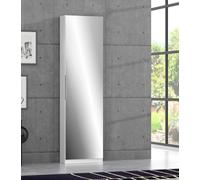 FurniComp LTD Furnicomp Reflex White Tall Mirrored Shoe Cabinet