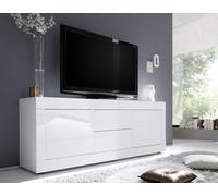 FurniComp LTD Furnicomp Selene Large 2 Door 2 Drawer White Gloss Tv Unit