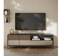 FurniComp LTD Furnicomp Venice 2 Door 1 Drawer Grey And Mercure Oak Large Tv Stand