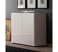 FurniComp LTD Furnicomp Vida 2 Door 90Cm Small Compact White Gloss Sideboard