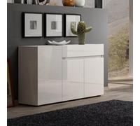 FurniComp LTD Furnicomp Vida 3 Door 1 Drawer 135Cm White Gloss Sideboard