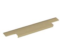 Furnipart Handle Strip Trim Width 345 mm - Handle Profile Strip - Edge Grip Without Protruding Edge, Brushed Aluminium Brass