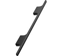 Furnipart LA160 Tau Furniture Handle for Kitchen Cupboards - Cupboard Handle for Kitchen Fronts - Aluminium Black Matt Brushed