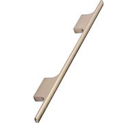 Furnipart LA160 Tau Furniture Handle for Kitchen Cupboards - Cupboard Handle for Kitchen Fronts - Brushed Aluminium Brass